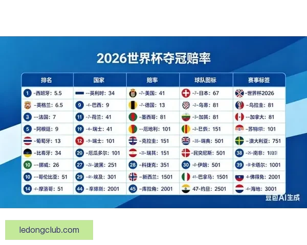 世界杯竞猜赔率大比拼分析 各大平台赔率对比与趋势解读